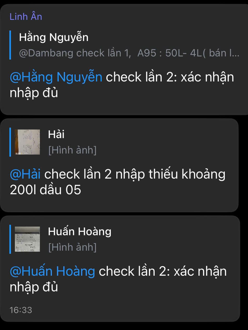 Quy trình đối chiếu chống thất thoát tại doanh nghiệp xăng dầu tư nhân 1