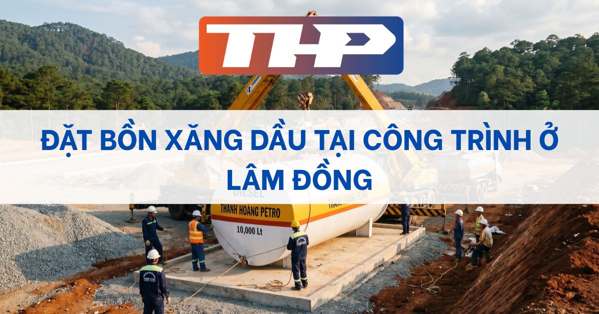 Đặt bồn xăng dầu tại công trình ở Lâm Đồng