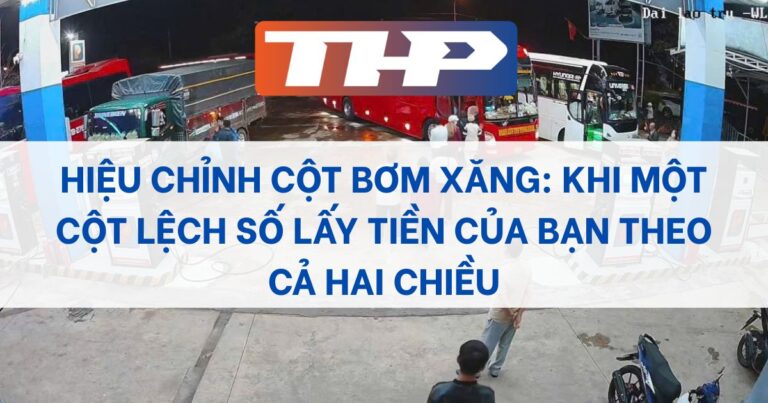 Hiệu chỉnh cột bơm xăng — tự kiểm tra lệch số bằng bình lường 10 lít